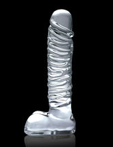 Pipedream Icicles No 63 Realistic Glass Dong Glass Sex Toys